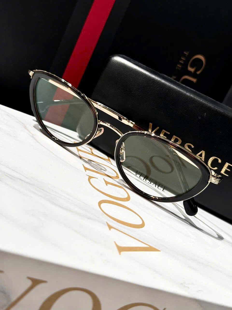 Gọng Kính Cận Versace VE1258 Havana – Biểu Tượng Thời Trang Ý Sang Trọng, Tôn Dáng Khuôn Mặt