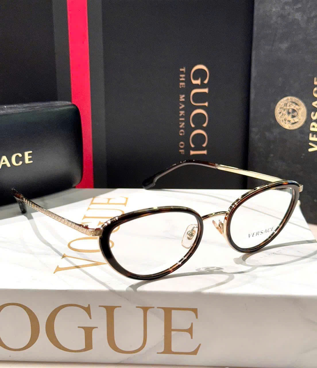 Gọng Kính Cận Versace VE1258 Havana – Biểu Tượng Thời Trang Ý Sang Trọng, Tôn Dáng Khuôn Mặt