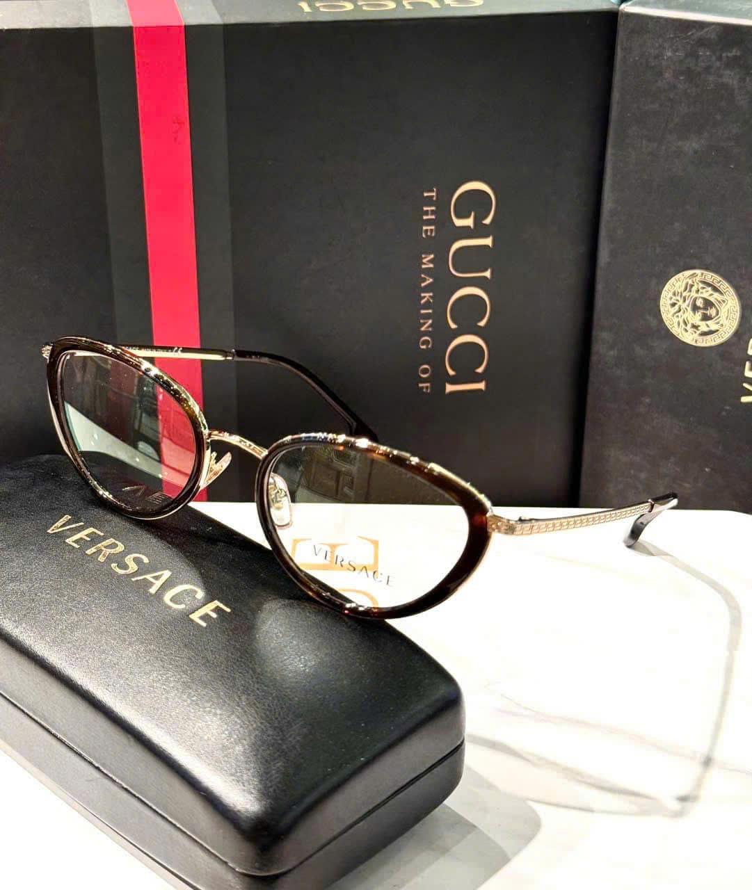 Gọng Kính Cận Versace VE1258 Havana – Biểu Tượng Thời Trang Ý Sang Trọng, Tôn Dáng Khuôn Mặt
