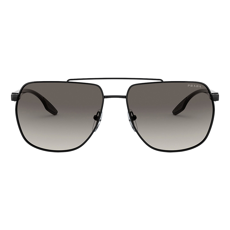 Kính Mát Nam Prada Men Linea Rossa Black Navigator Sunglasses PS55VS 1AB3M1 62 Màu Đen