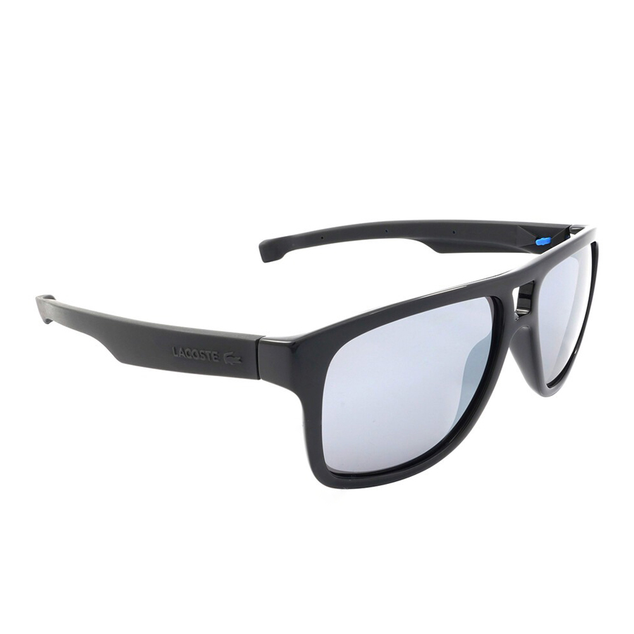 Kính Mát Nam Lacoste Grey Square Men's Sunglasses L817S 001 57 Màu Xám Đen