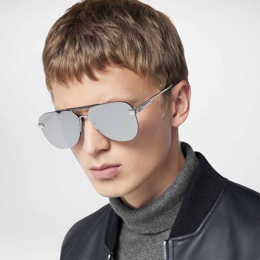 Kính Mát Nam Louis Vuitton LV Ash Glasses Z1262W Màu Bạc