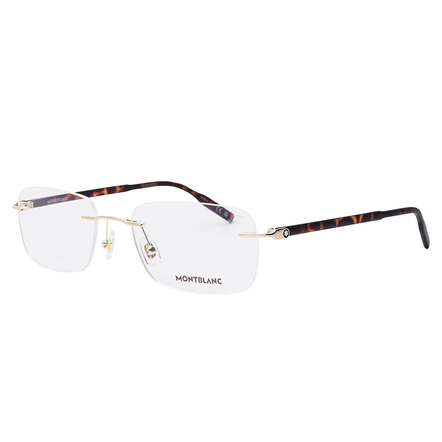 Kính Mắt Cận Nam Montblanc Eyeglasses MB0221O 002 Màu Nâu - Vàng