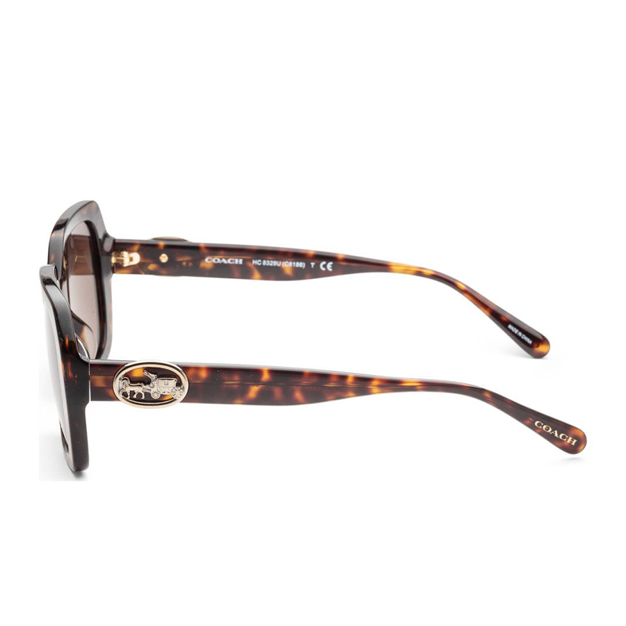 Kính Mát Coach Women Dark Tortoise Sunglasses HC8329U-512073 53 Màu Nâu