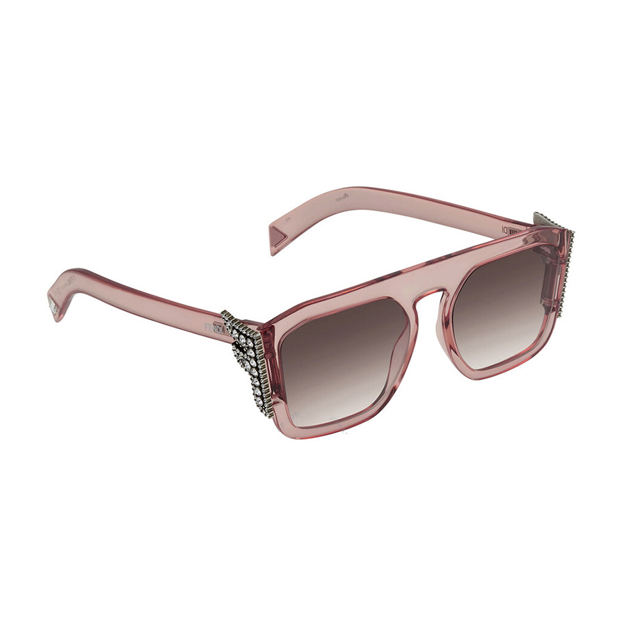 Kính Mát Fendi Pink Gradient Square Ladies Sunglasses FF 0381/S 035J 55