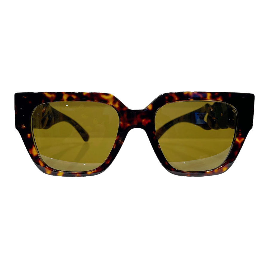 Kính Mát Versace Havana Gọng Xích Mix Charm Medusa Màu Đen