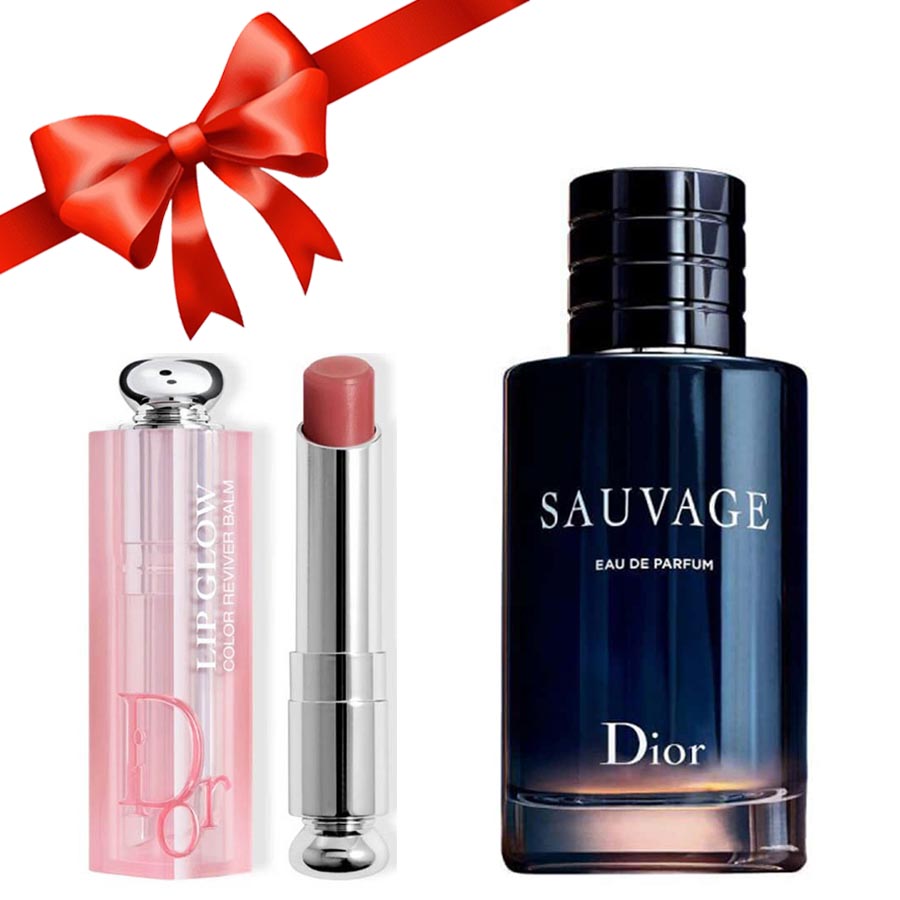 Combo Dior (Nước Hoa Sauvage EdP 100ml + Son Dưỡng Addict 012 Pink)