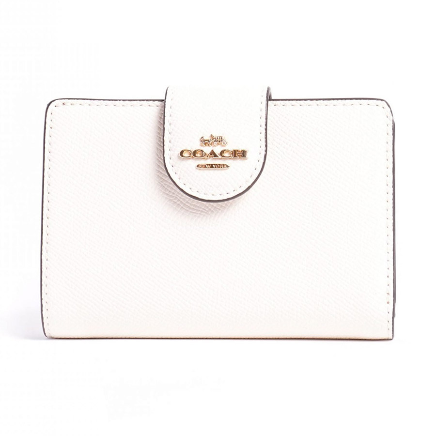 Ví Coach Medium Corner Zip Wallet 6390 Màu Trắng