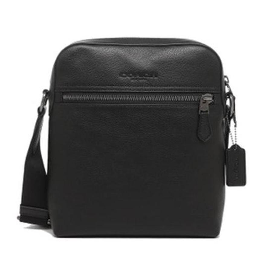 Túi Coach Nam Houston Flight Bag Leather Black Màu Đen