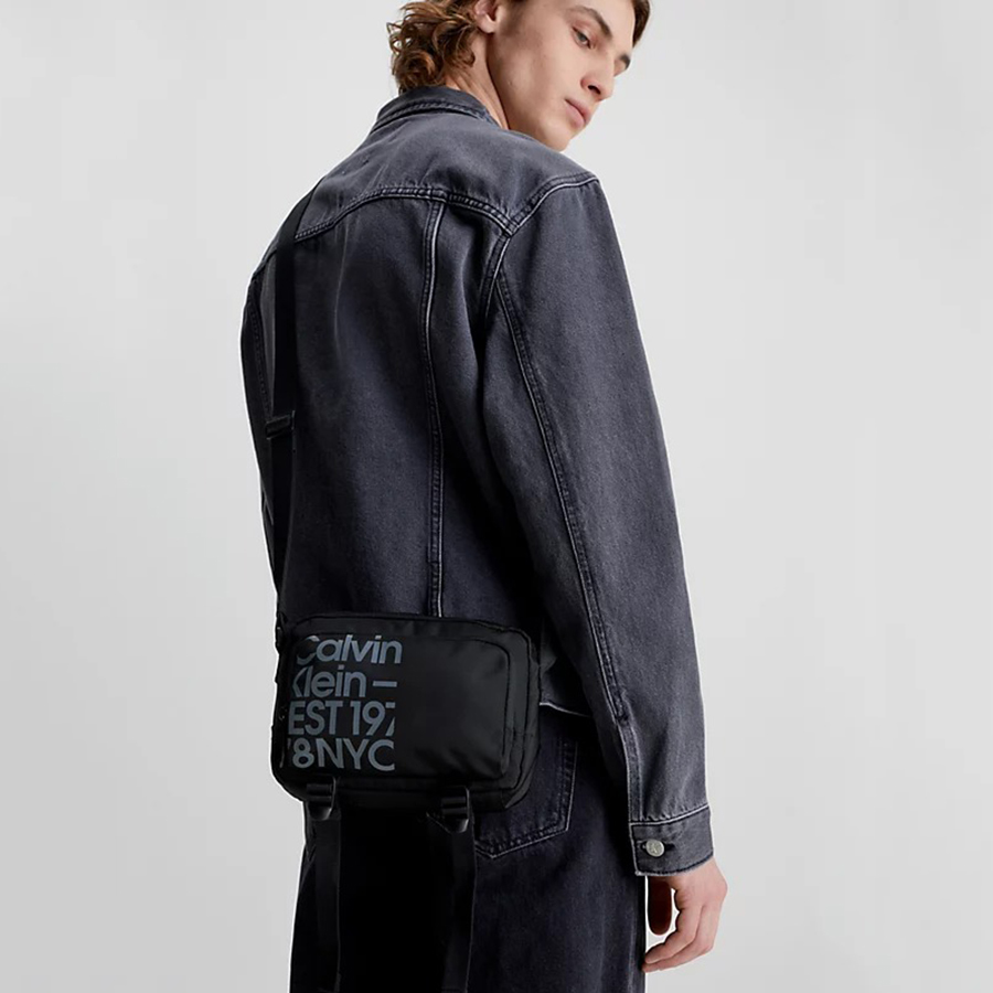 Túi Đeo Chéo Nam Calvin Klein CK Recycled Crossbody Bag K50K510382_0GJ Màu Đen