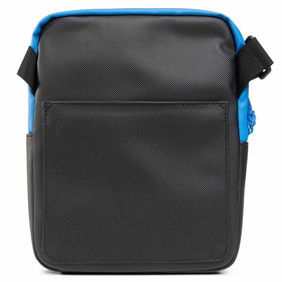 Túi Đeo Chéo Nam Lacoste M Flat Crossover Bag NH3308LV F58 Màu Đen Phối Xanh Dương