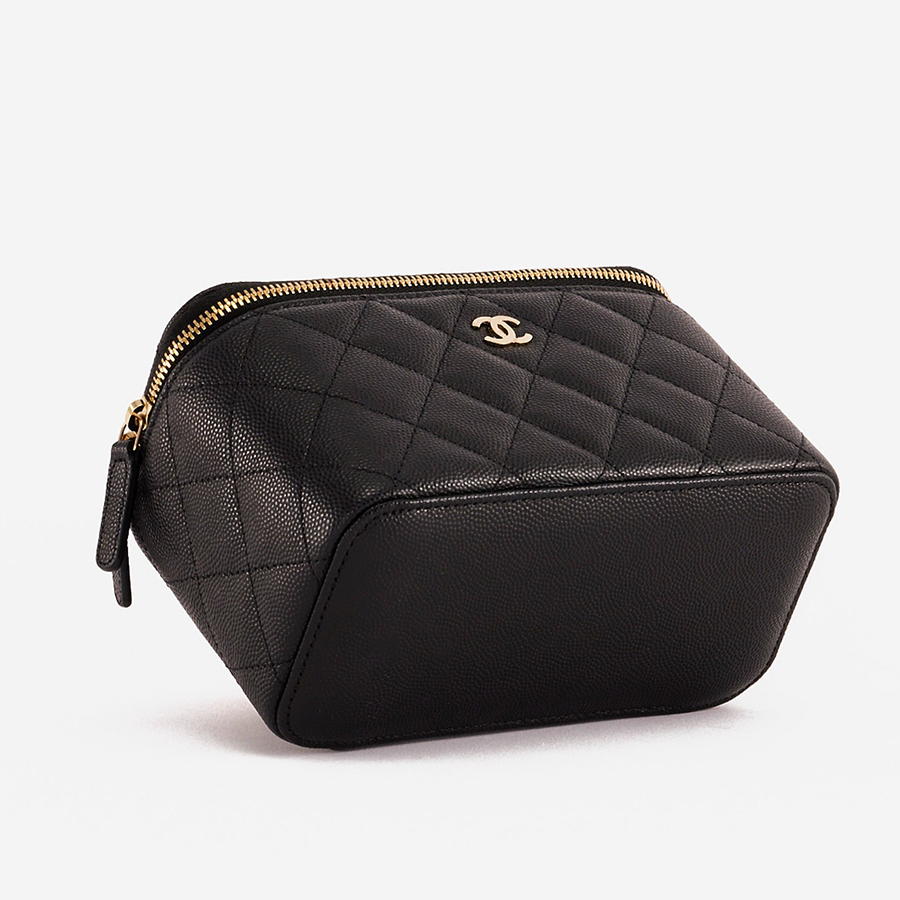 Túi Đeo Chéo Nữ Chanel Vanity Small Caviar Black Màu Đen
