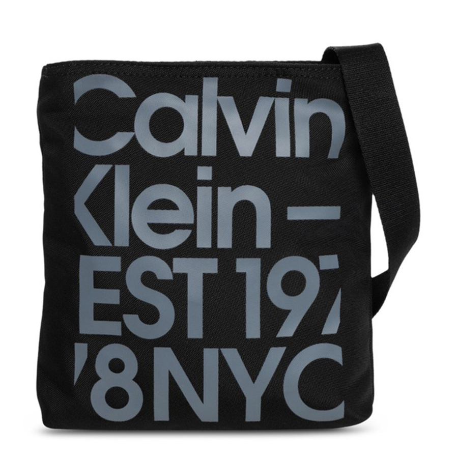 Túi Đeo Chéo Nam Calvin Klein CK Recycled Flat Crossbody Bag K50K510378_0GJ Màu Đen