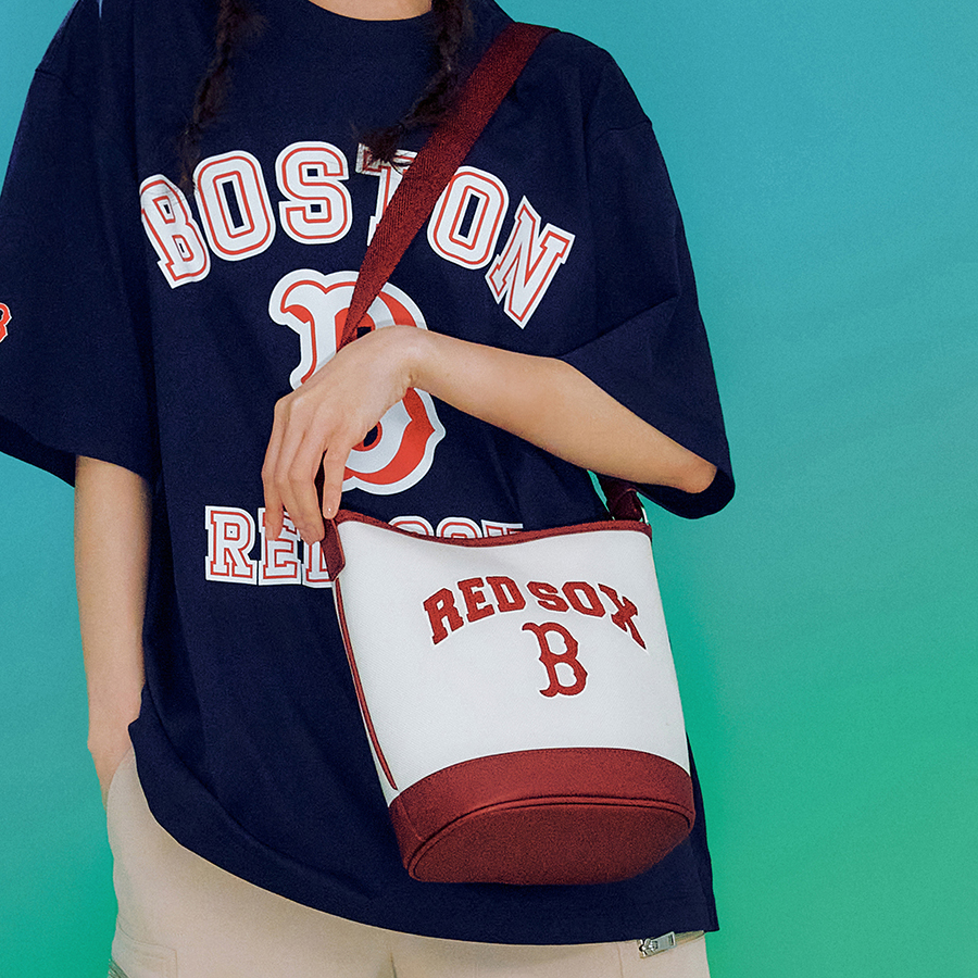Túi Xách MLB Varsity Boston Red Sox 3ABMS093N-43CRD Màu Kem Đỏ