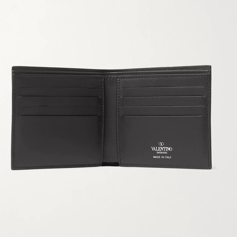 Ví Nam Valentino Garavani VLTN Bifold Wallet Màu Đen Trắng