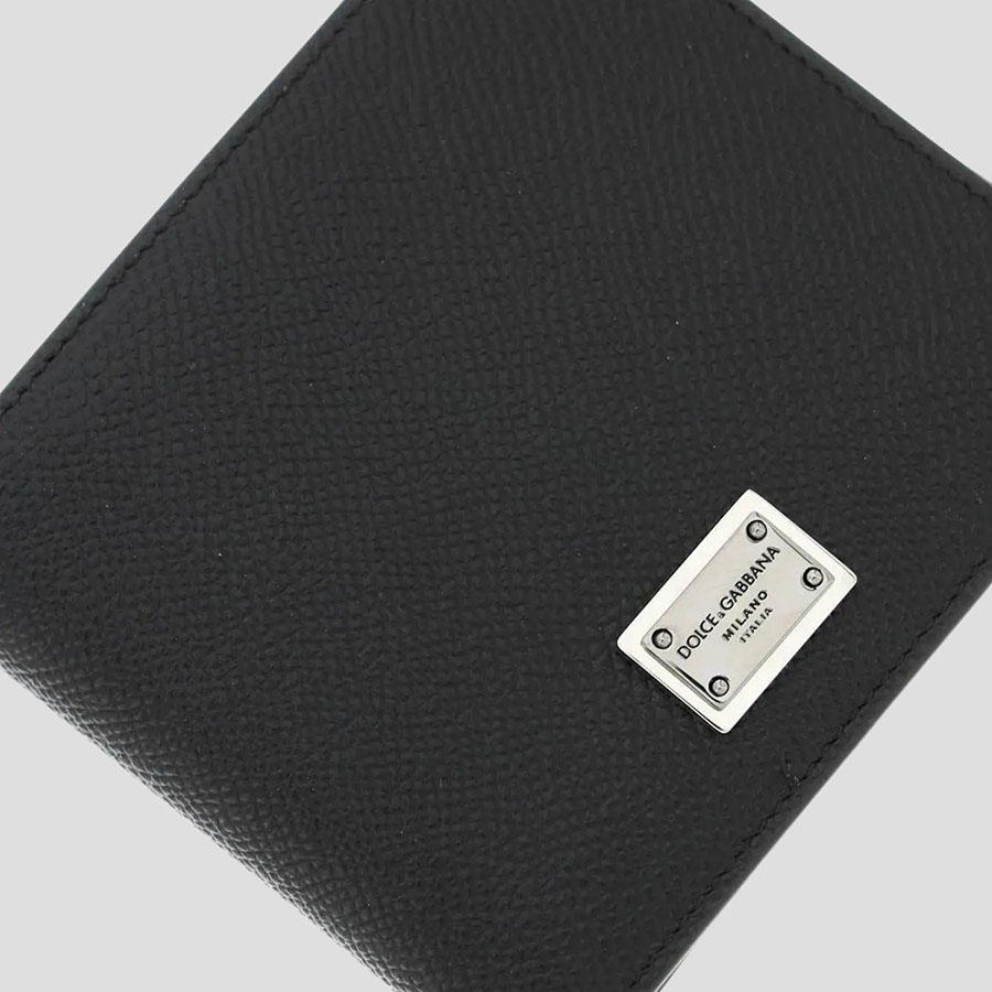 Ví Nam Dolce & Gabbana D&G Black Leather BP1321 AG219 80999 Màu Đen