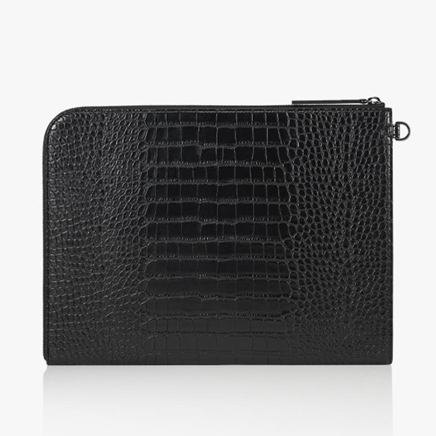 Túi Cầm Tay Find Kapoor  Clutch 32 Croco Set Màu Đen