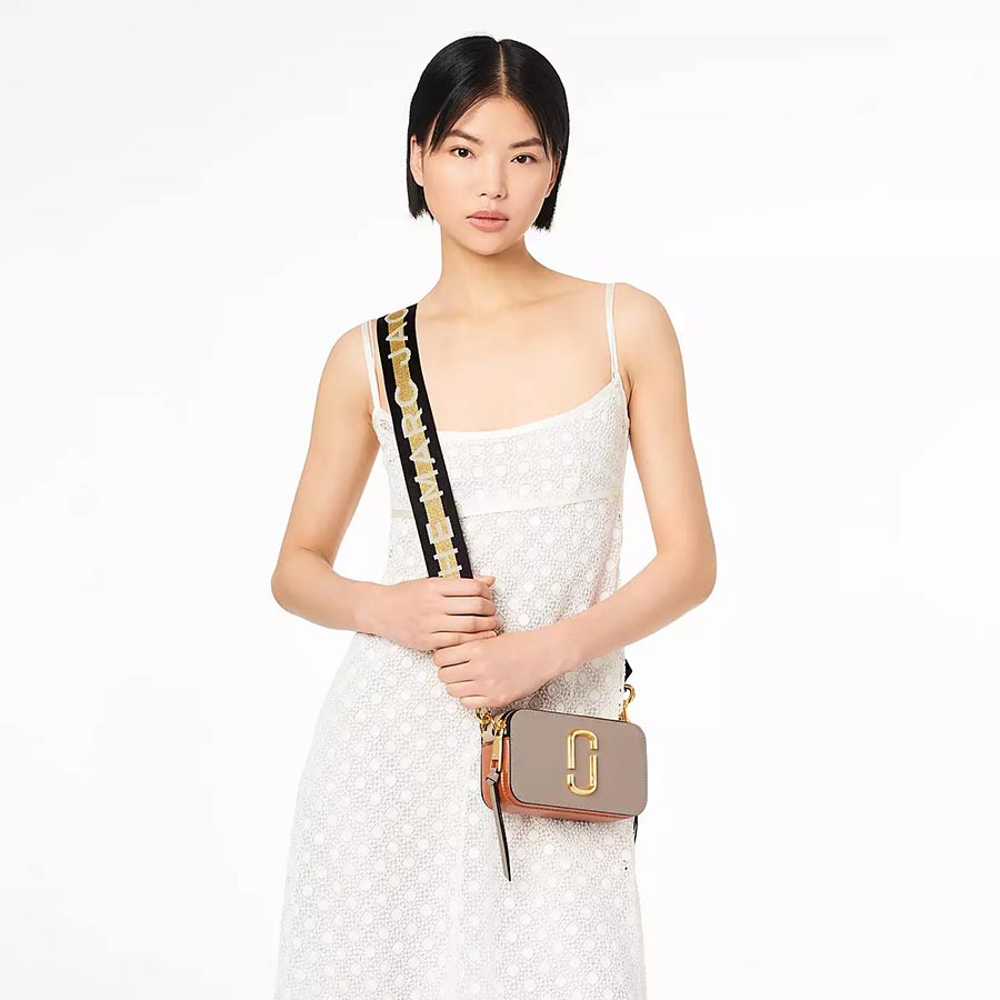 Túi Đeo Chéo Marc Jacobs The Snapshot Crossbody Bag Cement Multi Màu Nâu
