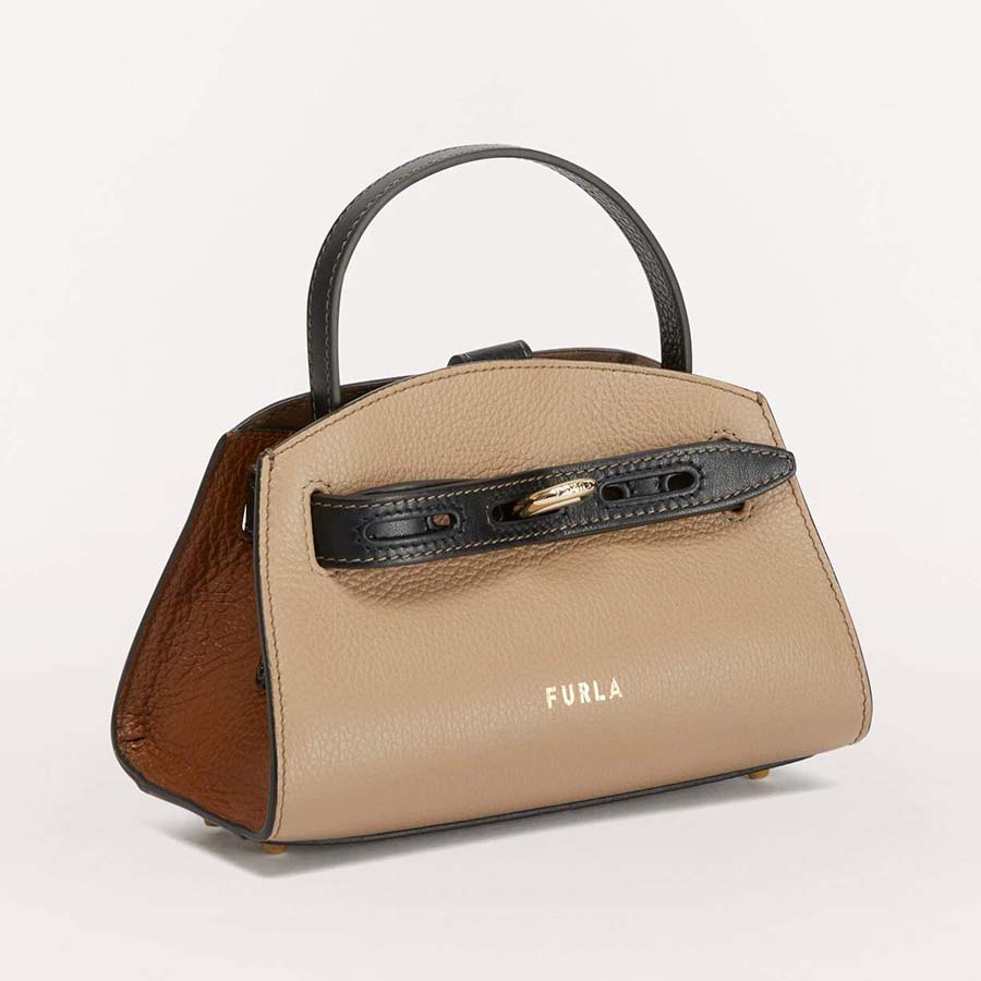 Túi Đeo Chéo Furla Margherita Top Handle Mini Greige Màu Be
