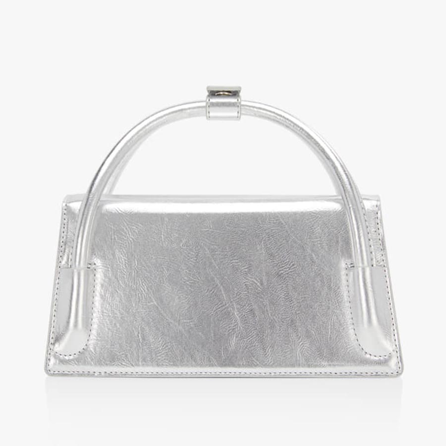 Túi Xách Tay Find Kapoor Marty Wedge Bag 22 Crinkled Silver Màu Bạc