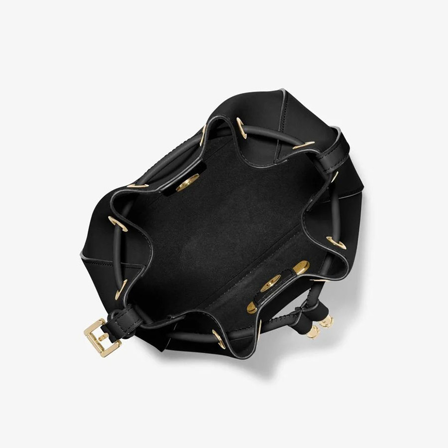 Túi Đeo Chéo Michael Kors MK Phoebe Small Logo Bucket Bag Màu Đen