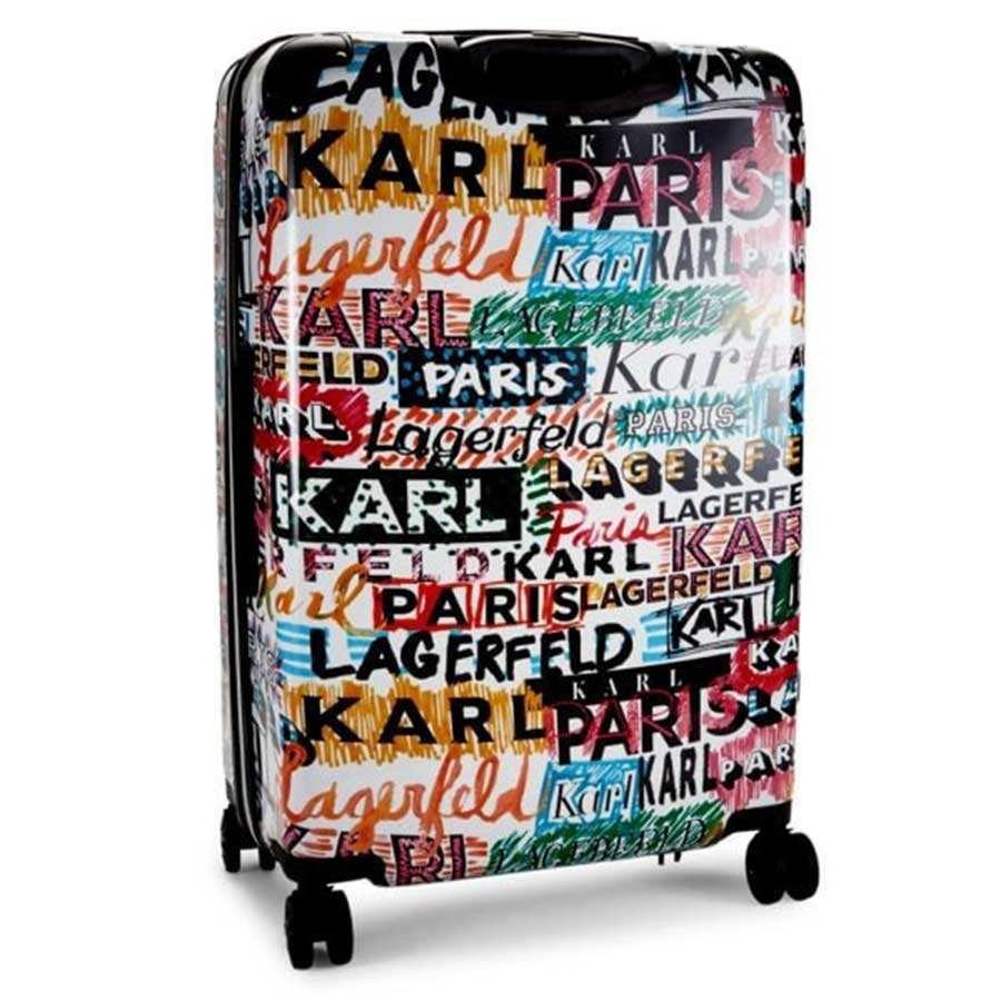 Vali Karl Lagerfeld 28-Inch Logo Explosion Spinner Suitcase Phối Màu