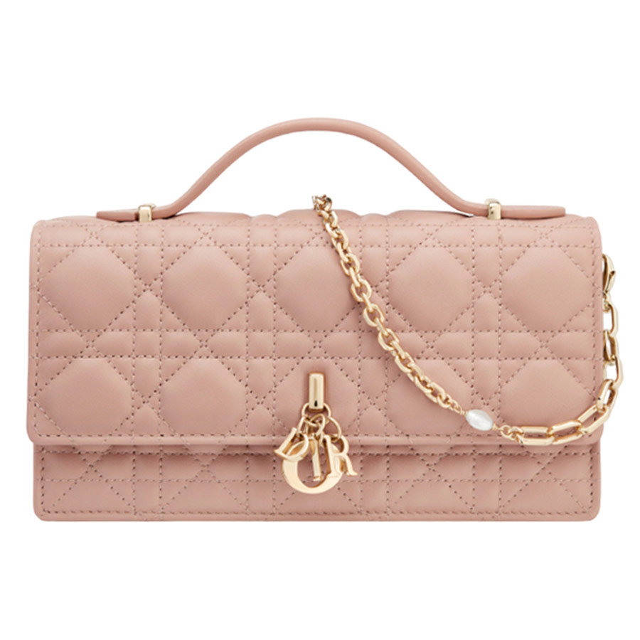 Túi Xách Dior Pochette Lady Con Asa Superior Màu Hồng Nude
