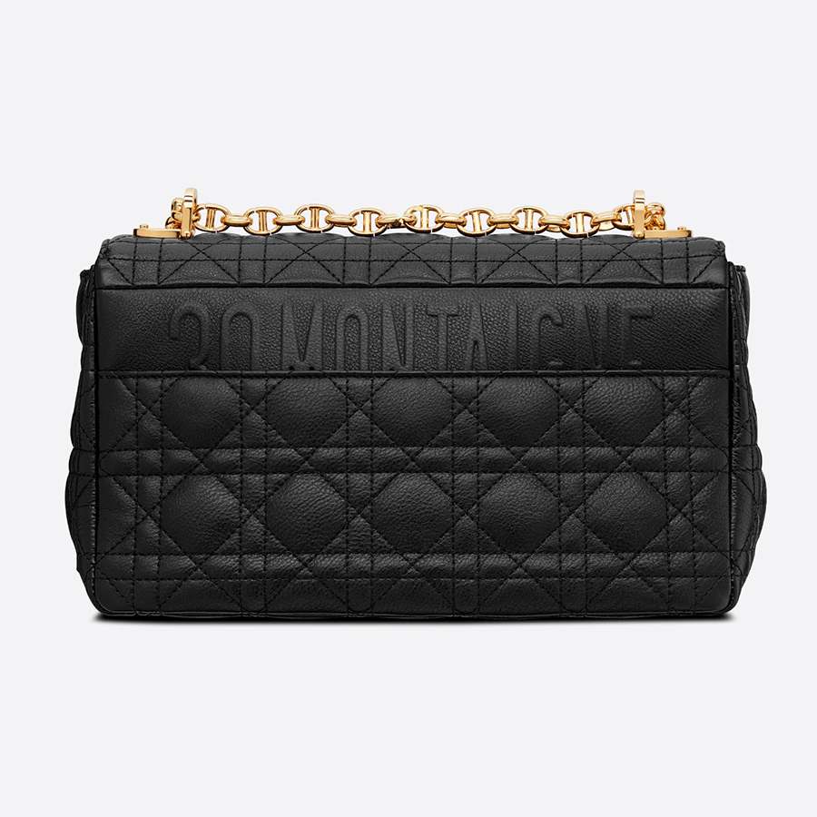 Túi Đeo Chéo Dior Medium Dior Caro Bag Black Supple Cannage Calfskin M9242UWHC_M900 Màu Đen Size 25