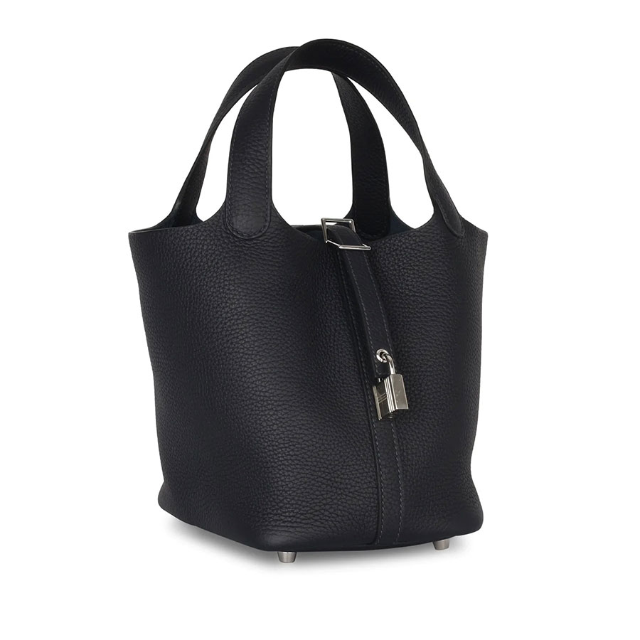 Túi Xách Hermès Picotin 18 Black Caban Phw Màu Đen