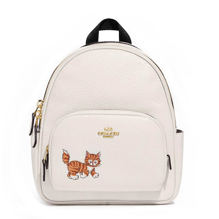 Balo Coach Mini Court Backpack With Dancing Kitten Màu Trắng
