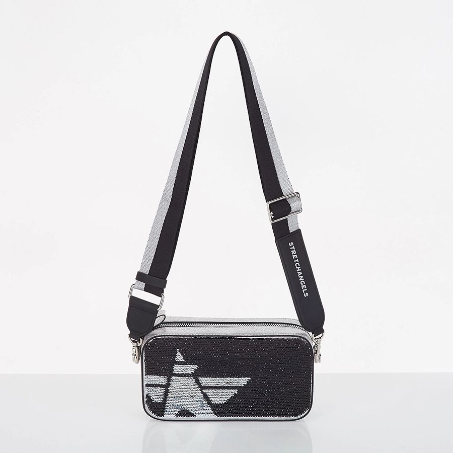 Túi Đeo Chéo Stretch Angels Panini Double Spangle Bag Silver Màu Bạc