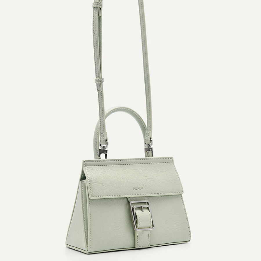 Túi Đeo Chéo Nữ Pedro Brno Top Handle Bag Light Green PW2-55060019 Màu Xanh Nhạt