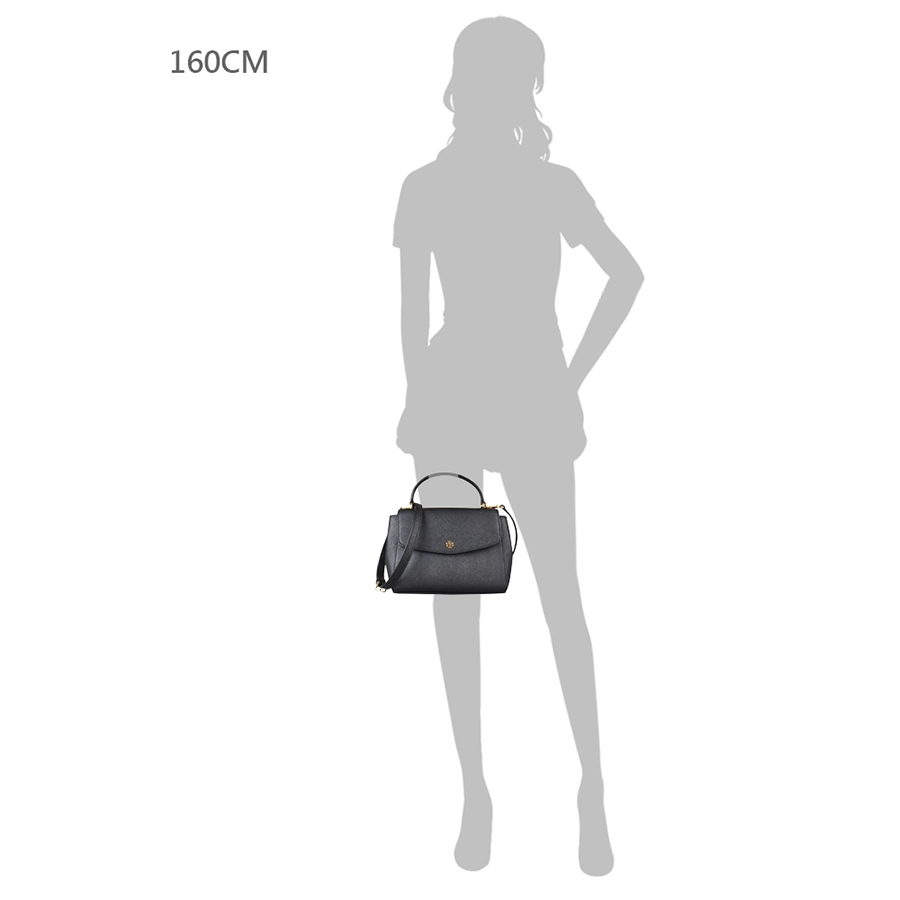 Túi Xách Tory Burch Emerson Gold Logo Crossbody Bag Màu Đen
