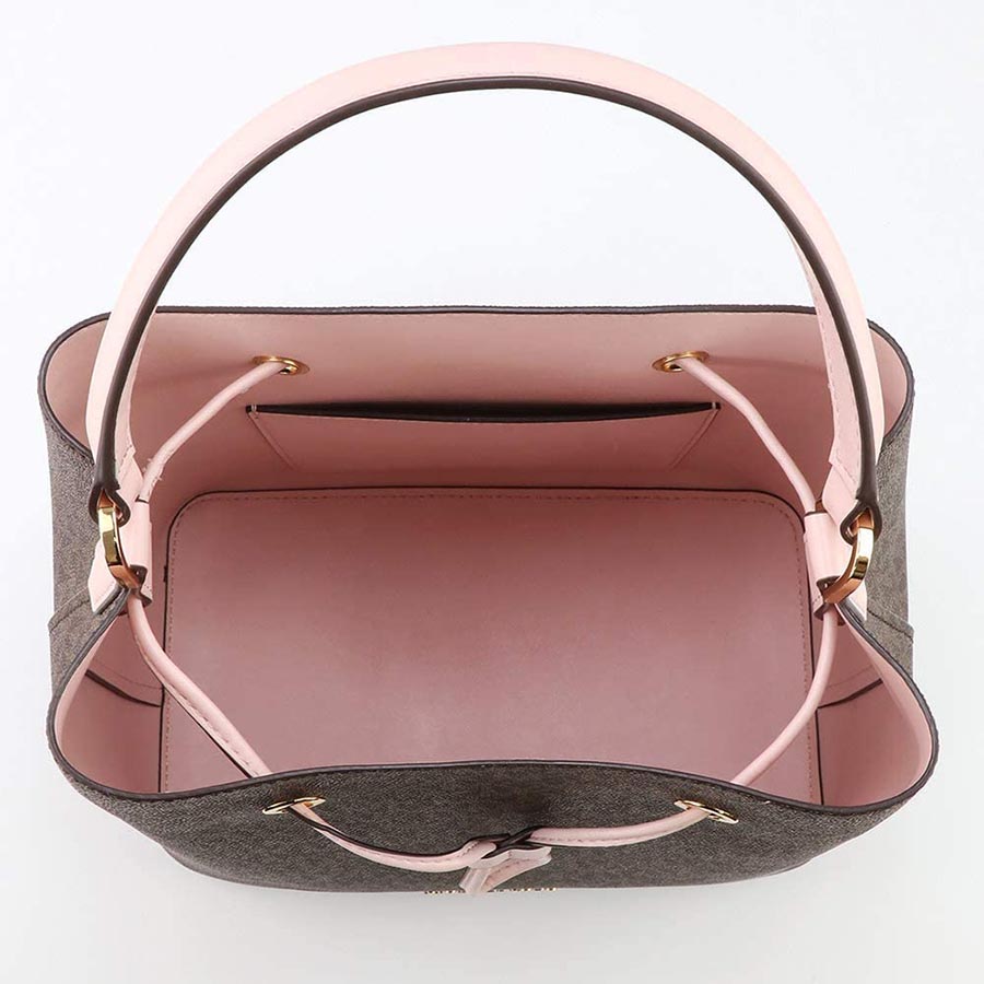 Túi Đeo Chéo Michael Kors MK Suri 35F0GU2M7B Powder Brush Pickpocket Signature Large Bucket Màu Nâu - Hồng Size 25