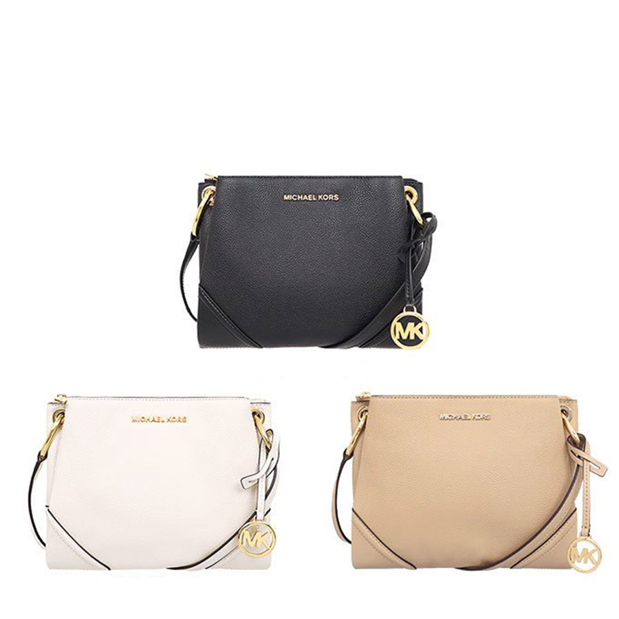 Túi Đeo Chéo Michael Kors MK Nicole Three Pocket Shoulder Bag Bisque Màu Nude