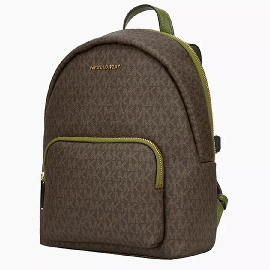 Balo Michael Kors MK Backpack Erin Large PVC Backpack 35T0GERB8B Màu Nâu