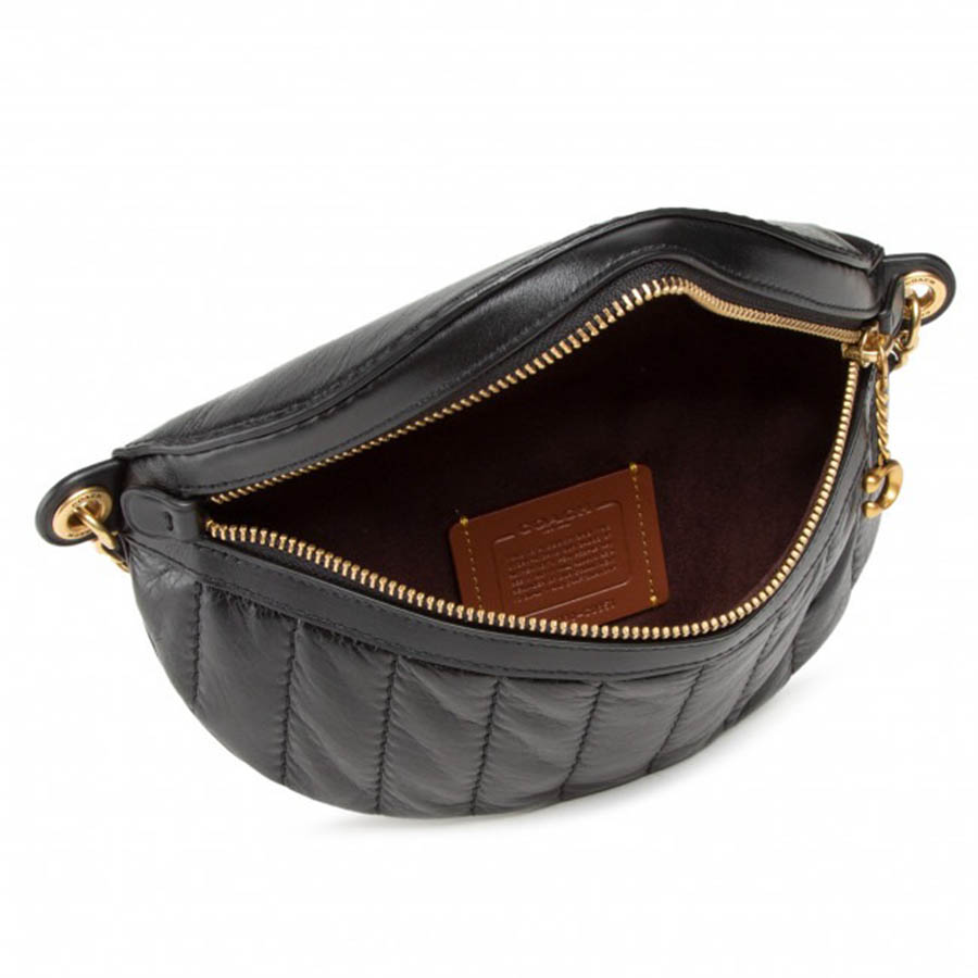 Túi Đeo Chéo Coach Chain BeltBag With Quilting C0851 Màu Đen