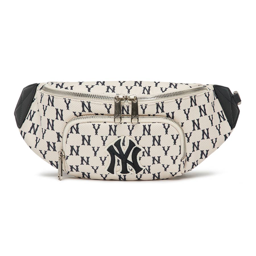 Túi Đeo Hông MLB Monogram Hip New York Yankees 3AHSM012N-50CRD Màu Đen Trắng