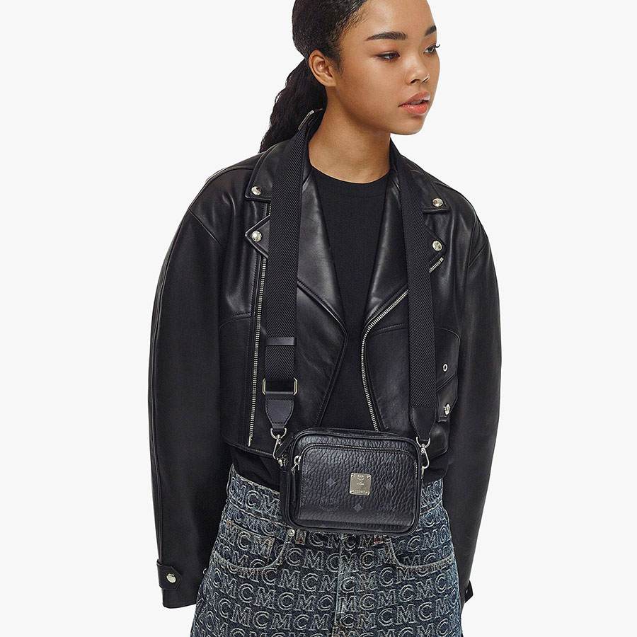 Túi Đeo Chéo MCM Aren Crossbody In Visetos MMRAAKC03BK001 Màu Đen