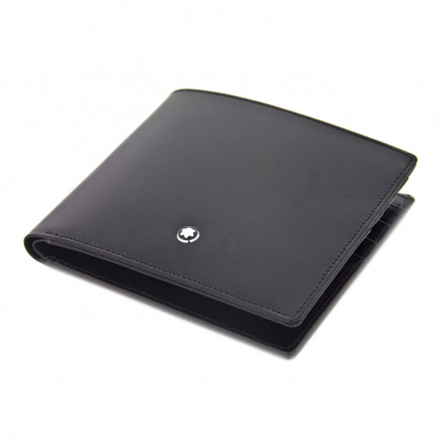 Ví Montblanc Meisterstuck 8cc Black Leather Wallet MB125395 Màu Đen