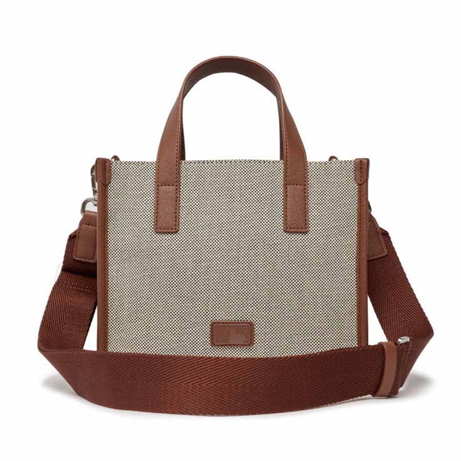 Túi Đeo Chéo MLB Basic Big Logo Canvas Small Tote Bag 3AORS062N-43BRD Màu Nâu