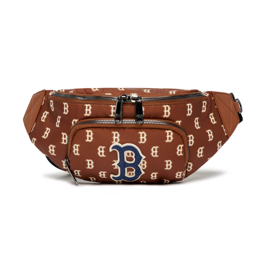 Túi Đeo Hông MLB Monogram Hip Hop Boston Red Sox 3AHSM012N-43BRD Màu Nâu