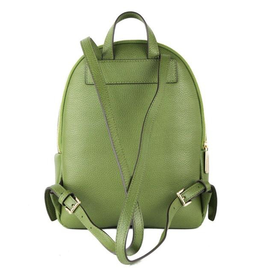 Balo Michael Kors MK Erin Medium Pebbled Evergreen Shoulder Green Leather Backpack Màu Xanh Lá