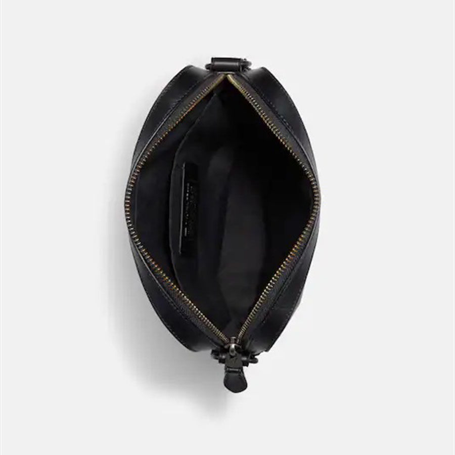 Túi Đeo Chéo Nam Coach Houston Flight Bag In Signature Leather Black 4009 Màu Đen Size 23