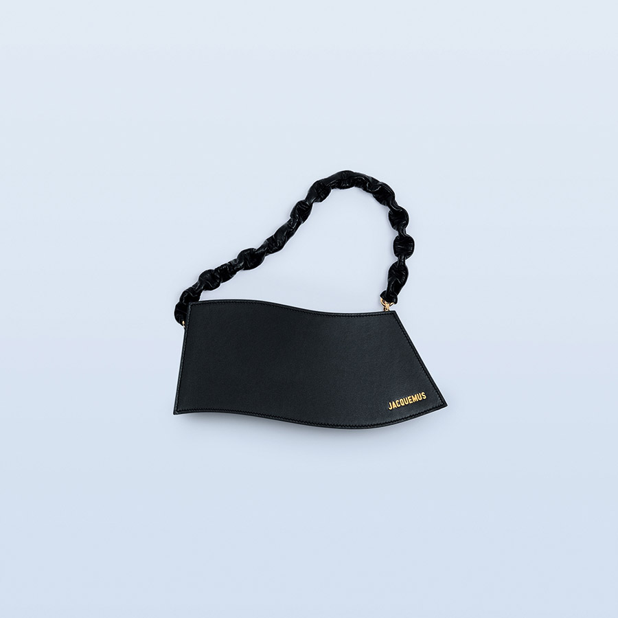 Túi Xách Jacquemus La Vague Ocean Curve Shoulder Bag Size 33 Màu Đen