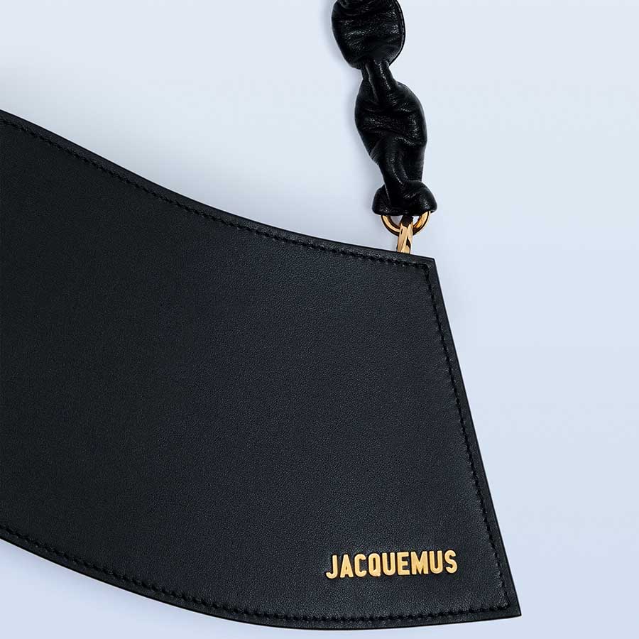 Túi Xách Jacquemus La Vague Ocean Curve Shoulder Bag Size 33 Màu Đen