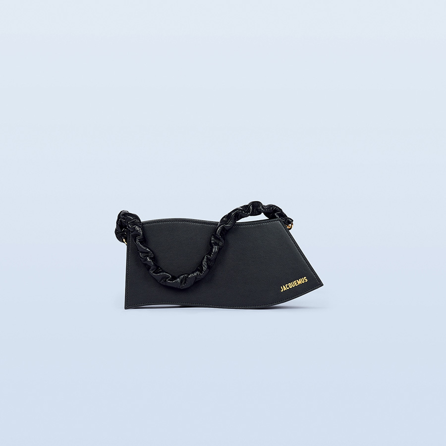 Túi Xách Jacquemus La Vague Ocean Curve Shoulder Bag Size 33 Màu Đen