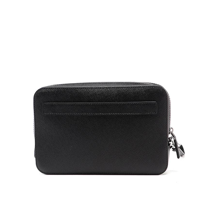 Túi Xách Prada Leather Clutch Màu Đen