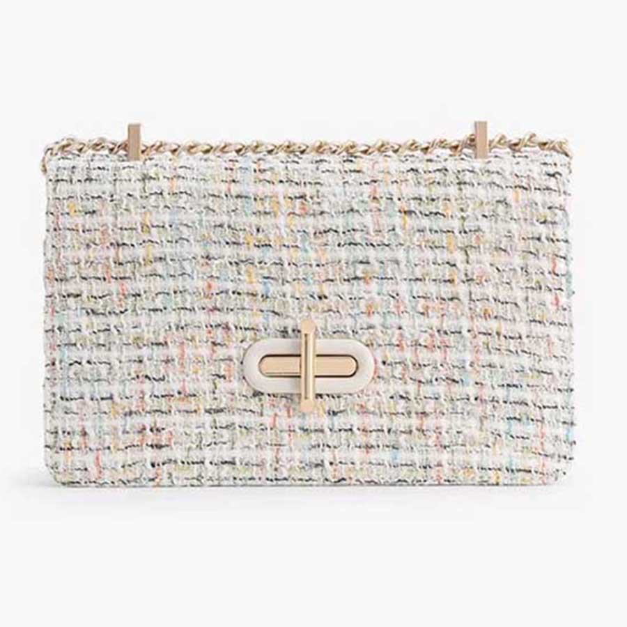 Túi Xách Tay Pedro Tweed Shoulder Bag PW2-76610041 Phối Màu
