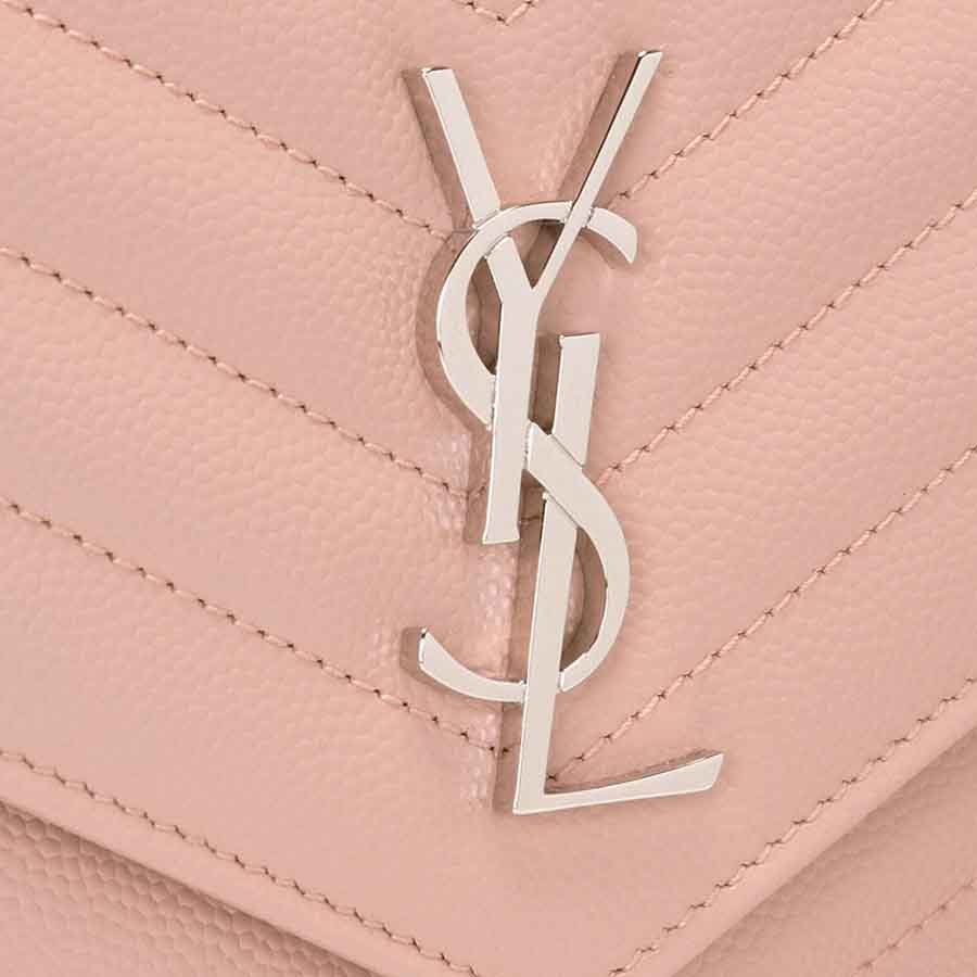 Túi Đeo Chéo Nữ Yves Saint Laurent YSL Envelope Chain Wallet Màu Hồng